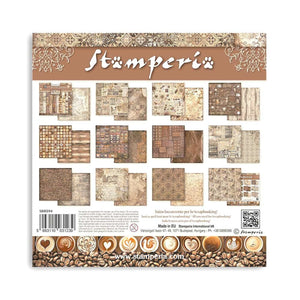 Stamperia - 8 x 8 - Paper Pad - Coffee & Chocolate Backgrounds