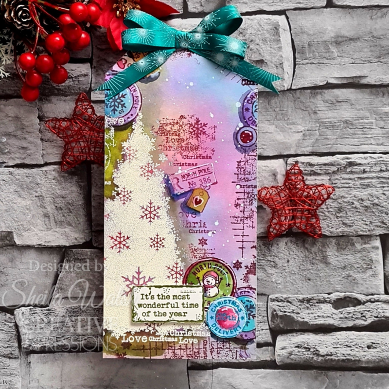 Woodware - Clear Stamps - A6 - Christmas Distressed Labels