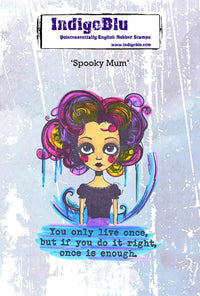 IndigoBlu - A6 - Cling Mounted Stamp - Spooky Mum