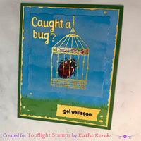 PaperArtsy - JOFY MINI 36 Bird Cage - Rubber Cling Mounted Stamp Set