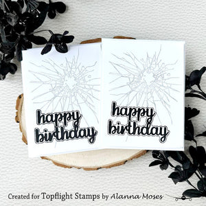 Crealies - Wordzz - Clear Stamp - Happy Birthday