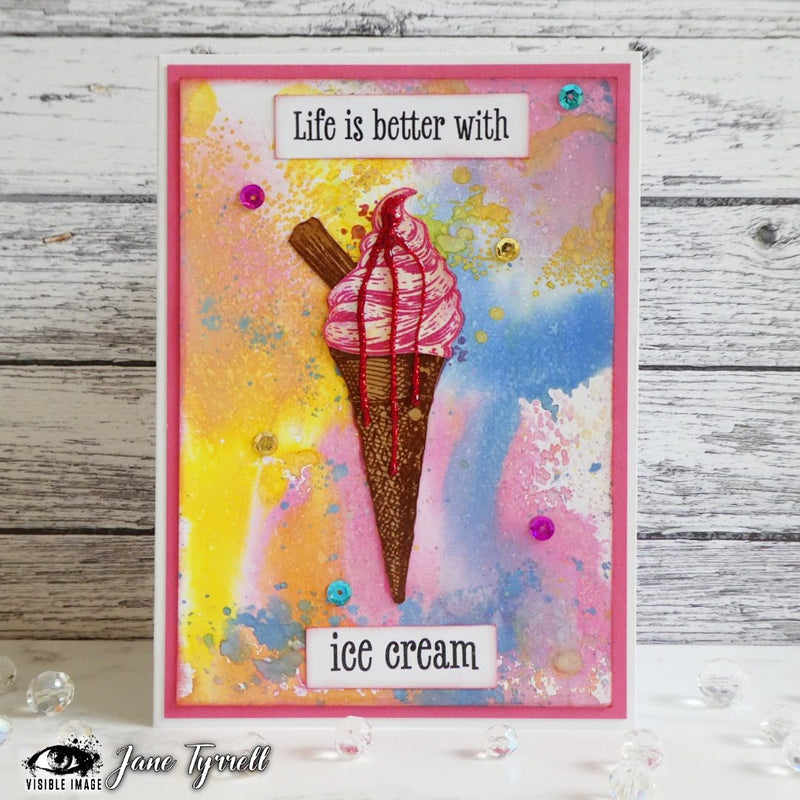 Visible Image - Better With Ice Cream - Clear Polymer Stamp Set