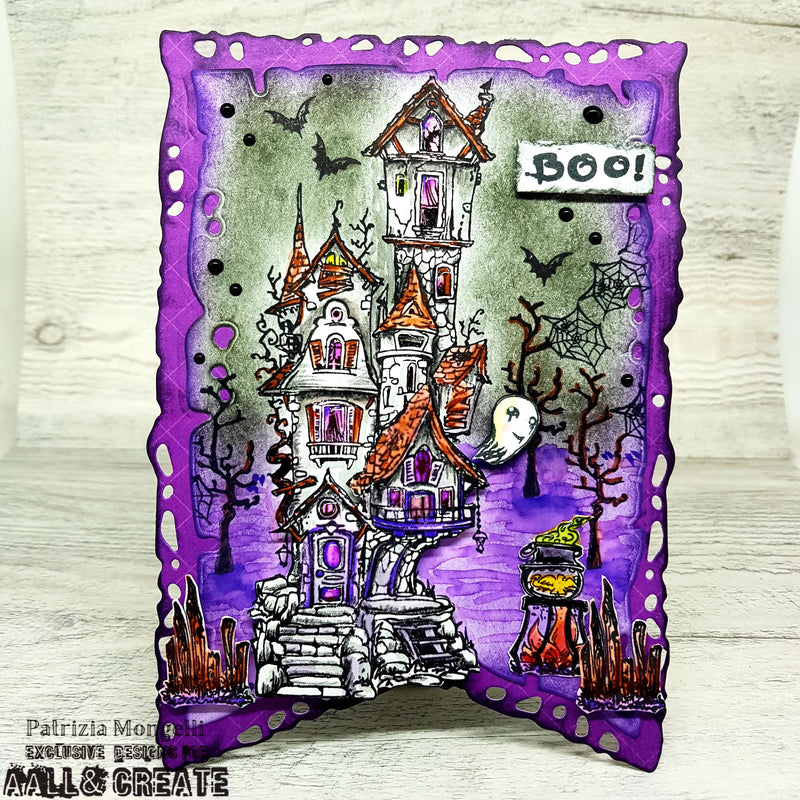 AALL & Create - A6 - Clear Stamps - 1237 - Frightful Manor - Autour DeMwa