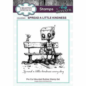 Creative Expressions - Rubber Cling Stamp - Andy Skinner - Bot-ology Spread A Little Kindness