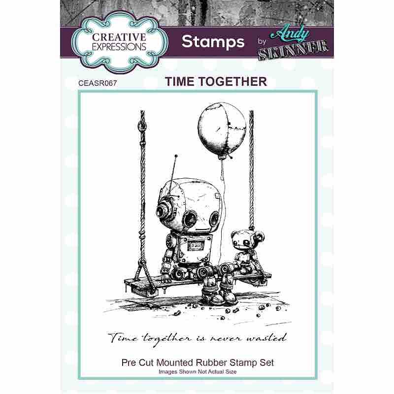 Creative Expressions - Rubber Cling Stamp - Andy Skinner - Bot-ology Time Together