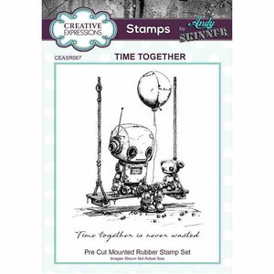 Creative Expressions - Rubber Cling Stamp - Andy Skinner - Bot-ology Time Together