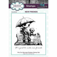 Creative Expressions - Rubber Cling Stamp - Andy Skinner - Bot-ology New Friends