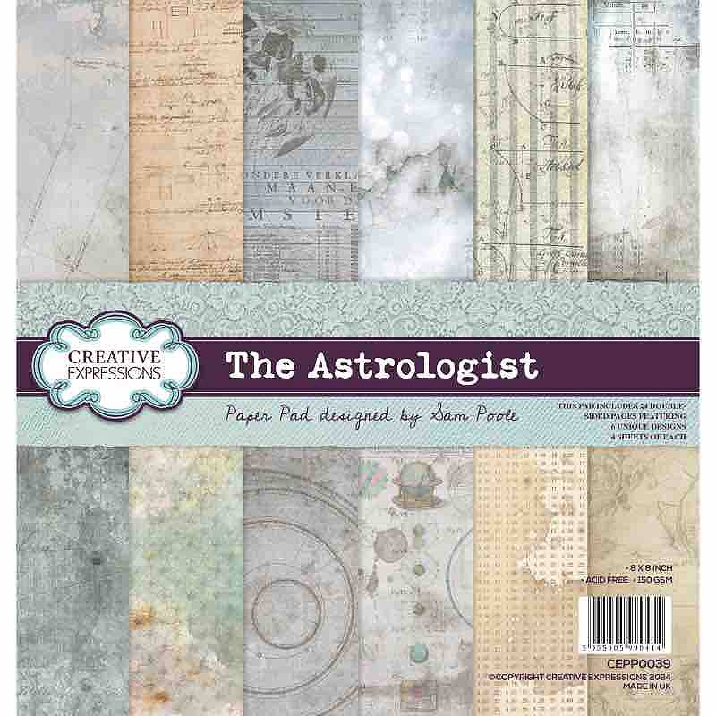 Creative Expressions - 8 x 8 Paper Pad - Sam Poole - The Astrologist