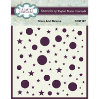 Creative Expressions - Stencil 6 x 6 - Taylor Made Journals - Stars & Moons