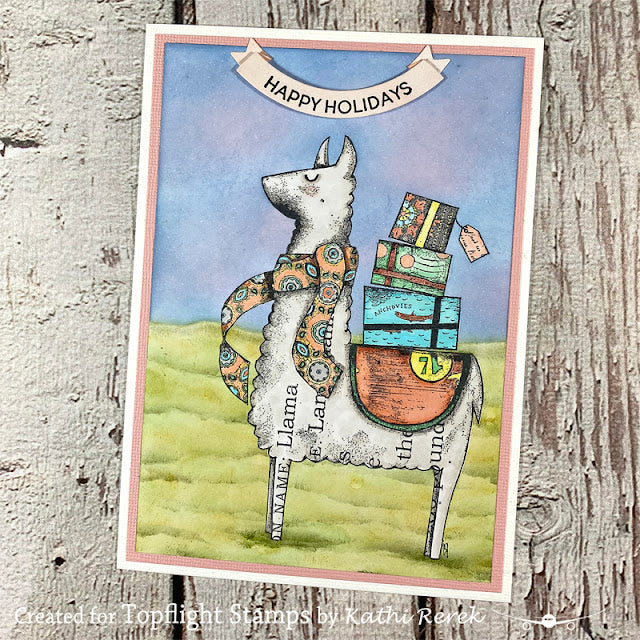 Crafty Individuals - Unmounted Rubber Stamp - 567 - Luigi the Llama