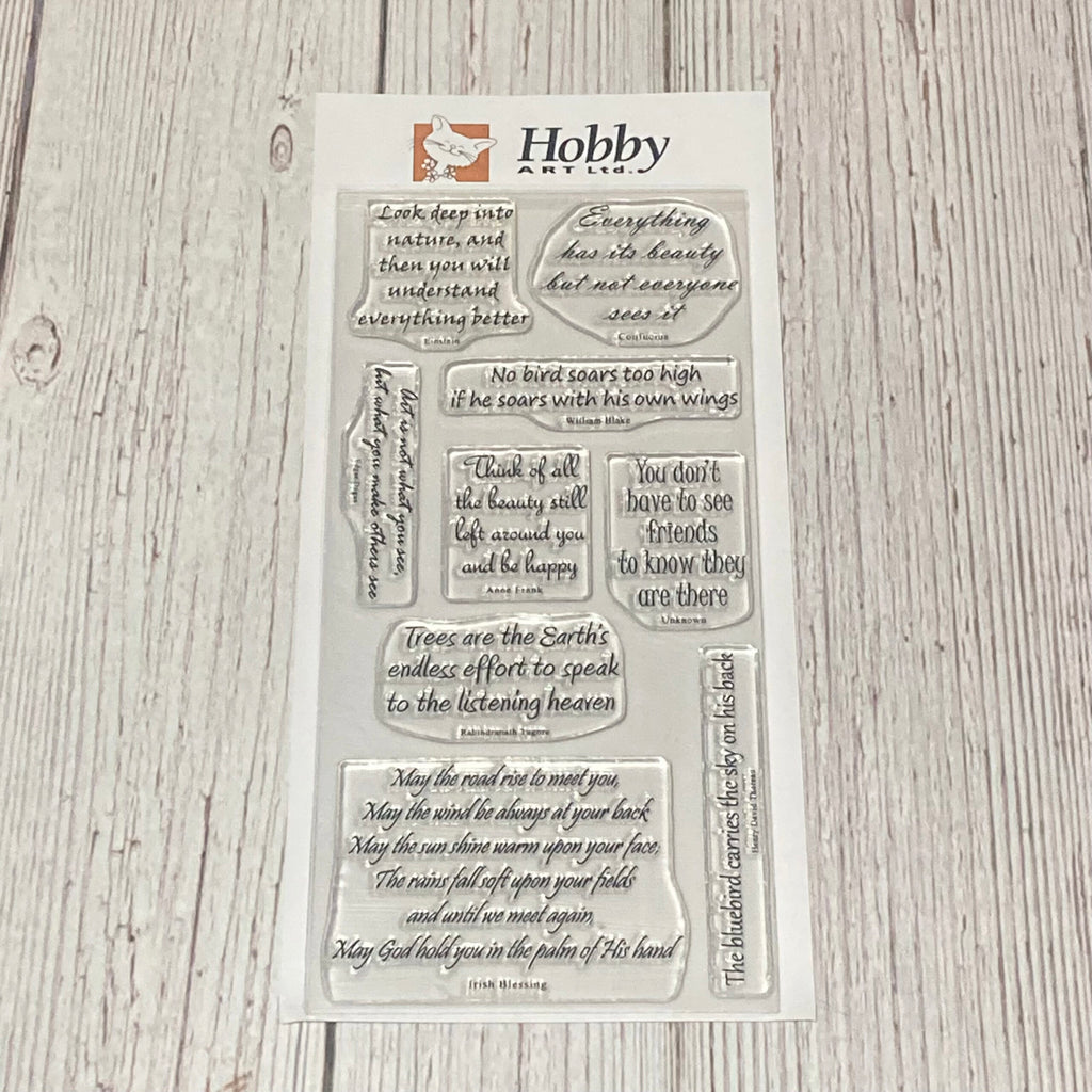 Hobby Art Stamps - DL - Clear Polymer Stamp Set - Inspirations