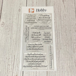 Hobby Art Stamps - DL - Clear Polymer Stamp Set - Inspirations