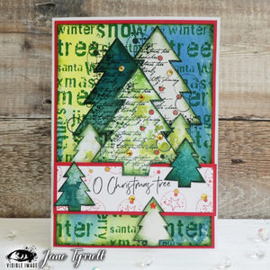 Visible Image - Christmas Tree Grunge - Clear Polymer Stamp Set