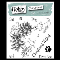 Hobby Art Stamps - 4 x 4 - Clear Polymer Stamp Set - Christmas Chaos