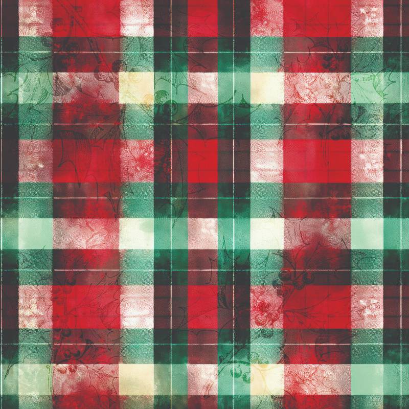 Creative Expressions - 8 x 8 Paper Pad - Christmas Plaid - Taylor Made Journals