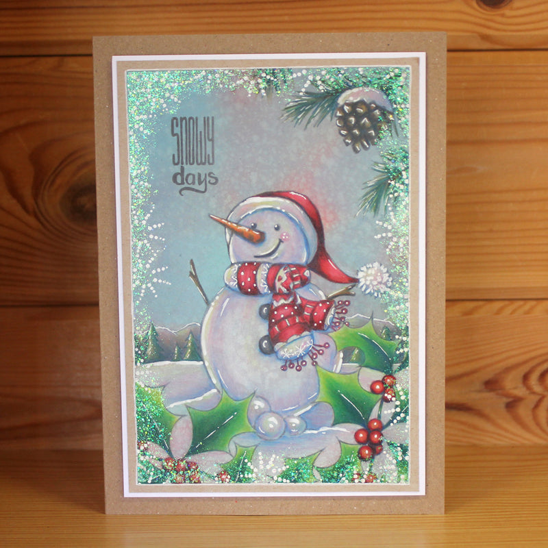 Hobby Art Stamps - P6 - Clear Polymer Stamp Set - Clarence the Snowman