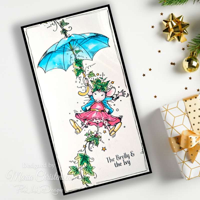 Pink Ink Designs - Clear Photopolymer Stamps - The Brolly and the Ivy