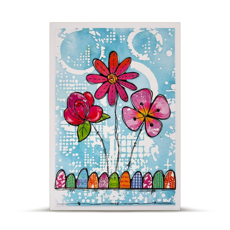 AALL & Create - Stencil - 6x6 - Autour De Mwa - PC-249 - Circular Disruption