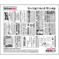 Darkroom Door - Background Stamp - Gazette - Red Rubber Cling Stamps