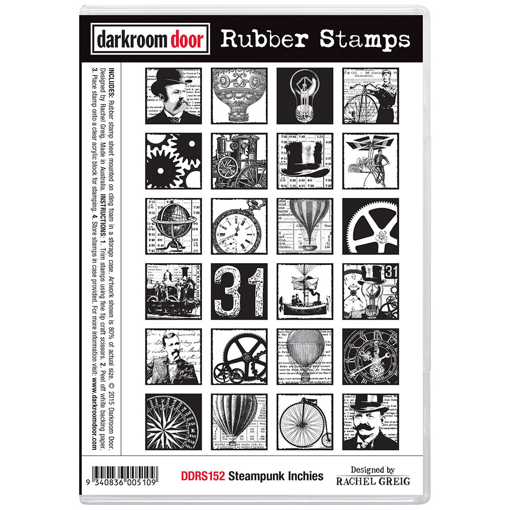 Darkroom Door - Rubber Stamp Set - Steampunk Inchies