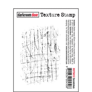 Darkroom Door - Texture - Scratches - Red Rubber Cling Stamp