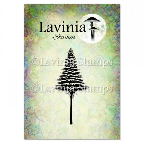 pine tree rubber stamp Lavinia - Snowy Fir Tree Small Stamp - Clear Polymer Stamp