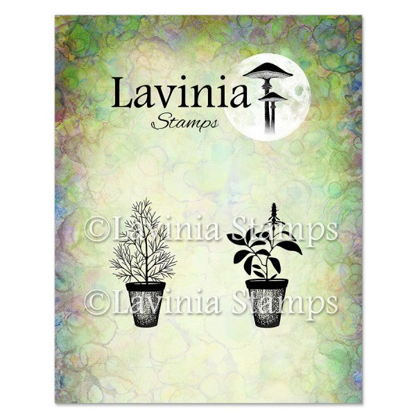 Lavinia - Clear Polymer Stamp - Dill & Sage Pots - PREORDER