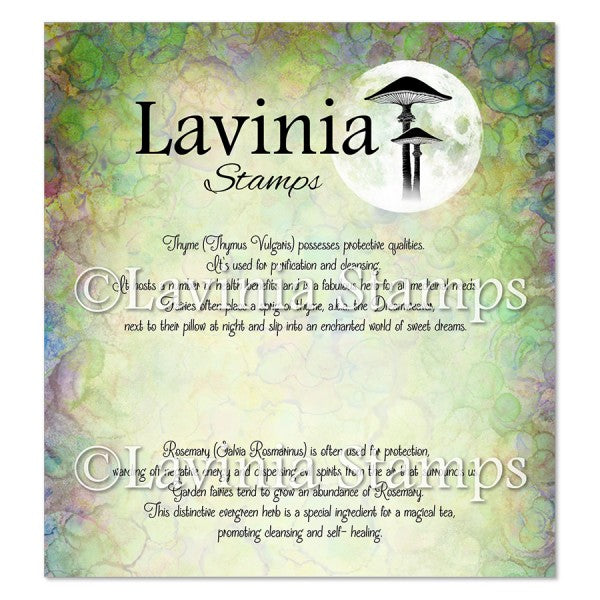 Lavinia - Clear Polymer Stamp - Thyme & Rosemary Words Stamp - PREORDER