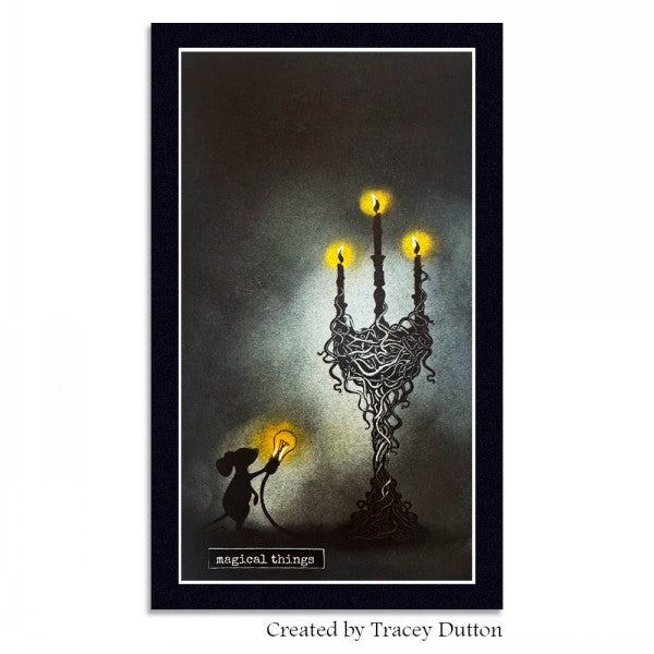 Lavinia - Vine Candelabra - Clear Polymer Stamp -  LAV978