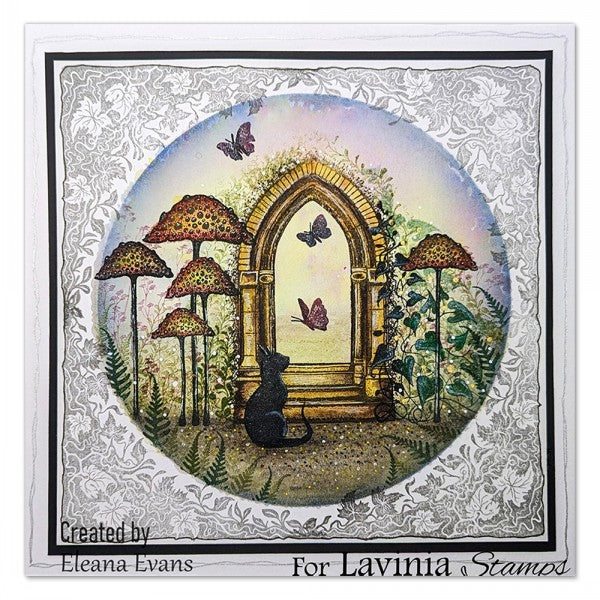 Lavinia - Wild Leaf Corner - Clear Polymer Stamp