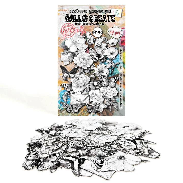 AALL & Create - Ephemera Die-cuts - 93 - Gravel Script - Autour de Mwa