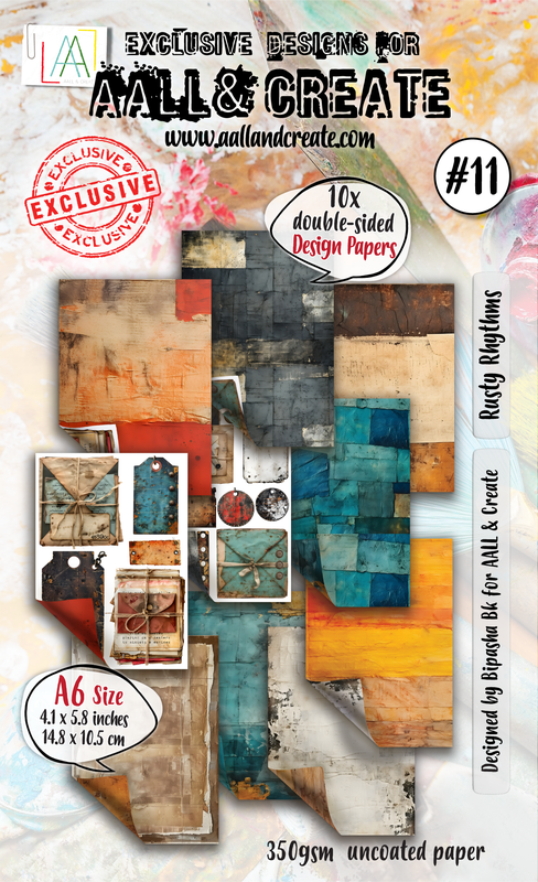 AALL & Create - Design Papers - A6 - 11 - Rusty Rhythms - Bipasha Bk