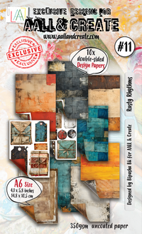 AALL & Create - Design Papers - A6 - 7 - Rusty Rhythms - Bipasha Bk