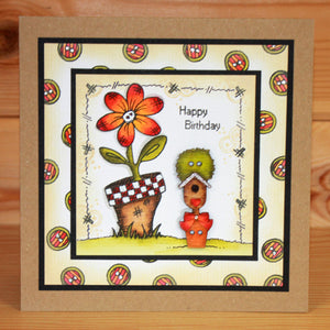 Hobby Art Stamps - Clear Polymer Stamp Set - A5 - Floral Patchwork