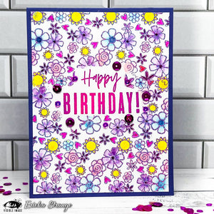 Visible Image - A6 - Clear Polymer Stamp Set - Flower Power