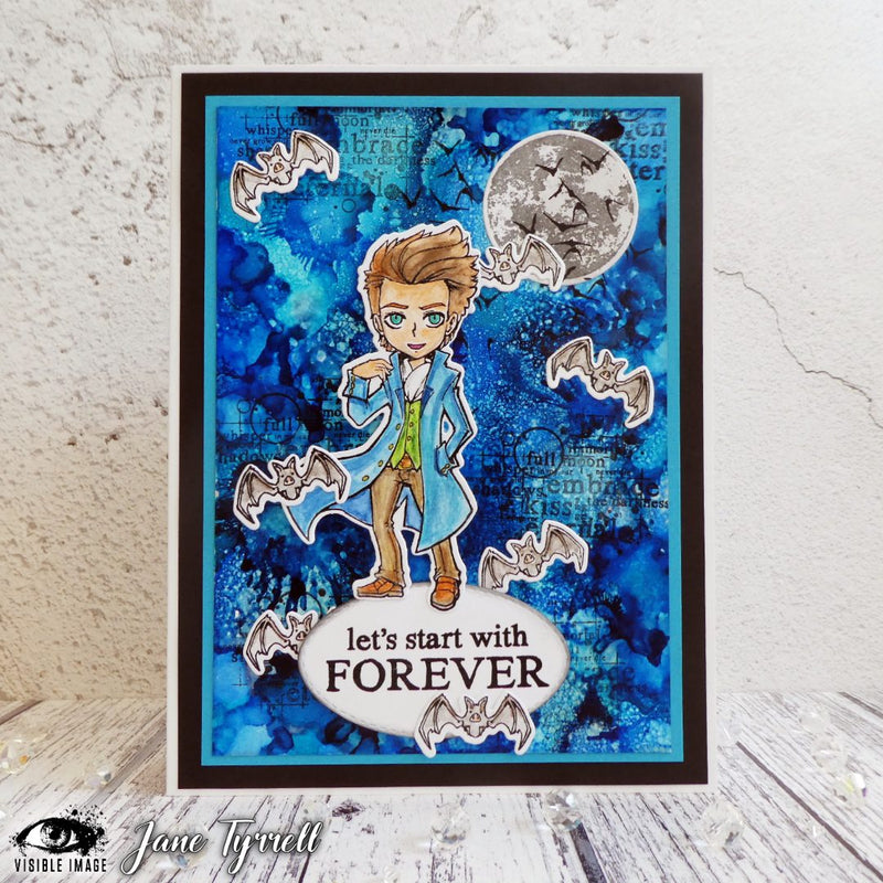 Visible Image - A6 - Clear Polymer Stamp Set - Forever Edward
