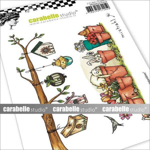 Carabelle Studio - A6 - Rubber Cling Stamp Set - Mistrahl - Spring Items