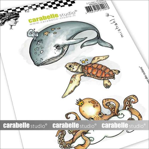 Carabelle Studio - A6 - Rubber Cling Stamp Set - Mistrahl - Guardians of the Oceans