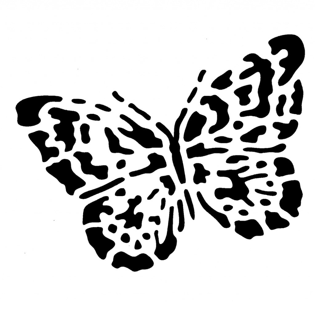 IndigoBlu - Stencil - 6x6 - Grunge Butterfly