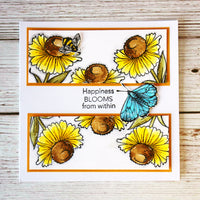 Hobby Art Stamps - Clear Polymer Stamp Set - A5 - Happiness Blooms