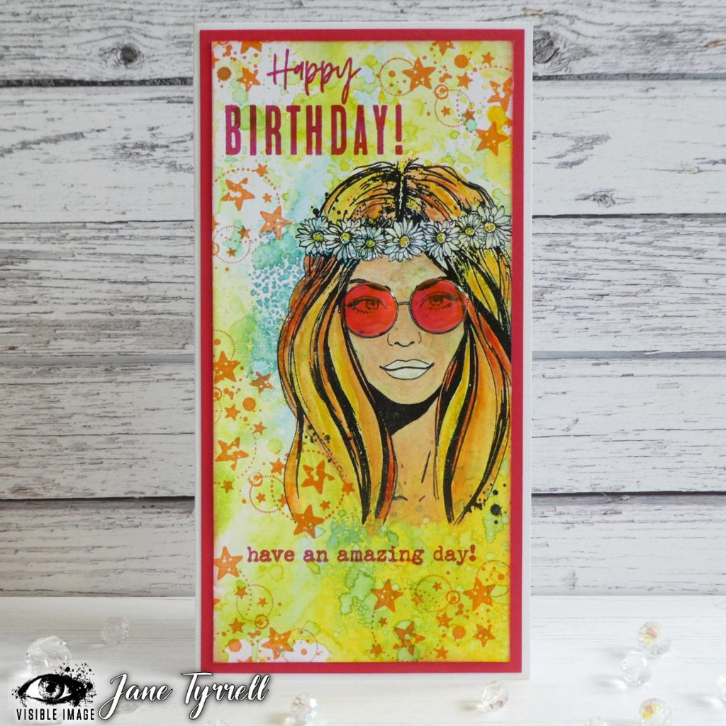 Visible Image - A6 - Clear Polymer Stamp Set - Hippie Chick
