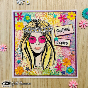 Visible Image - A6 - Clear Polymer Stamp Set - Flower Power