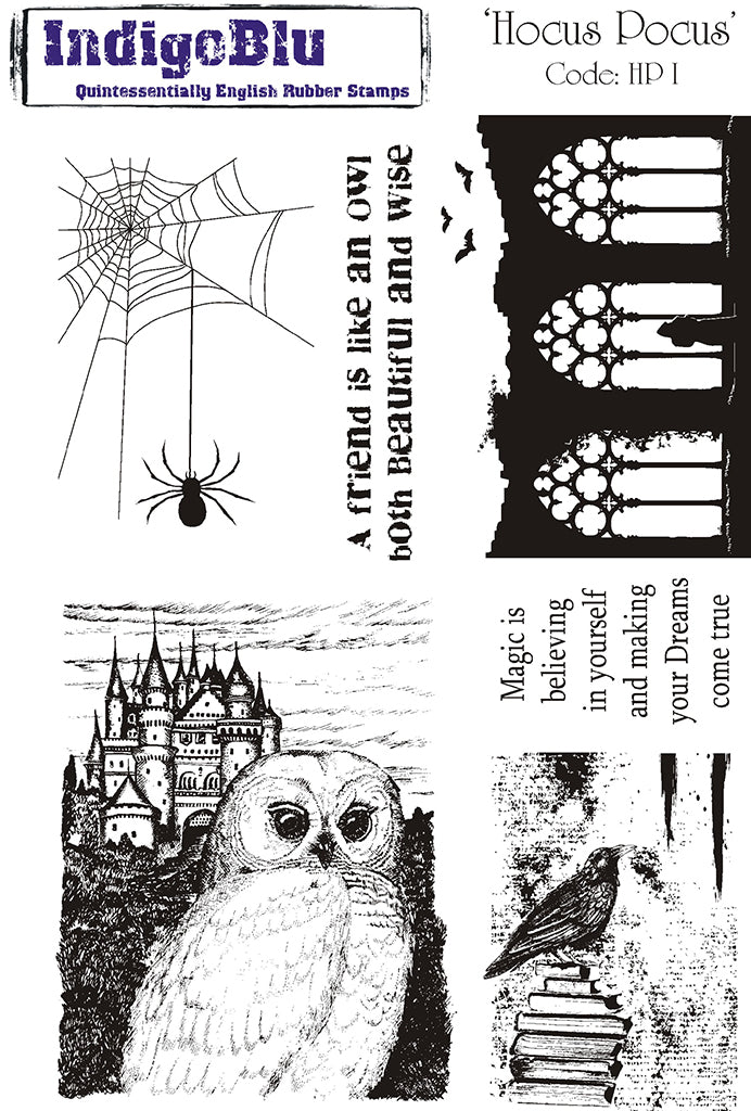 IndigoBlu - A5 - Cling Mounted Stamp - Hocus Pocus