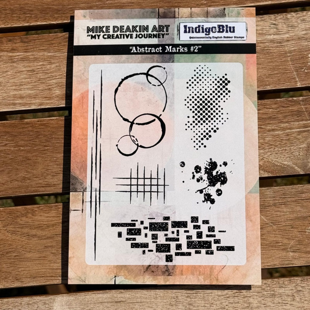IndigoBlu - A6 - Mike Deakin Art - Cling Mounted Stamp - Abstract Marks 2