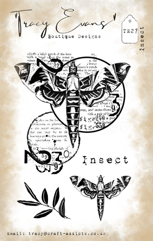 Tracy Evans Boutique Designs - Clear Stamps - A7 - Insect - TE27