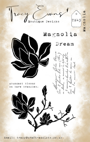 Tracy Evans Boutique Designs - Clear Stamps - A6 - Magnolia - TE43
