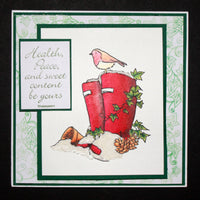 Hobby Art Stamps - Clear Polymer Stamp Set - Winter Robins