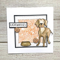Hobby Art Stamps - Clear Polymer Stamp Set - A5 - Licks & Kisses