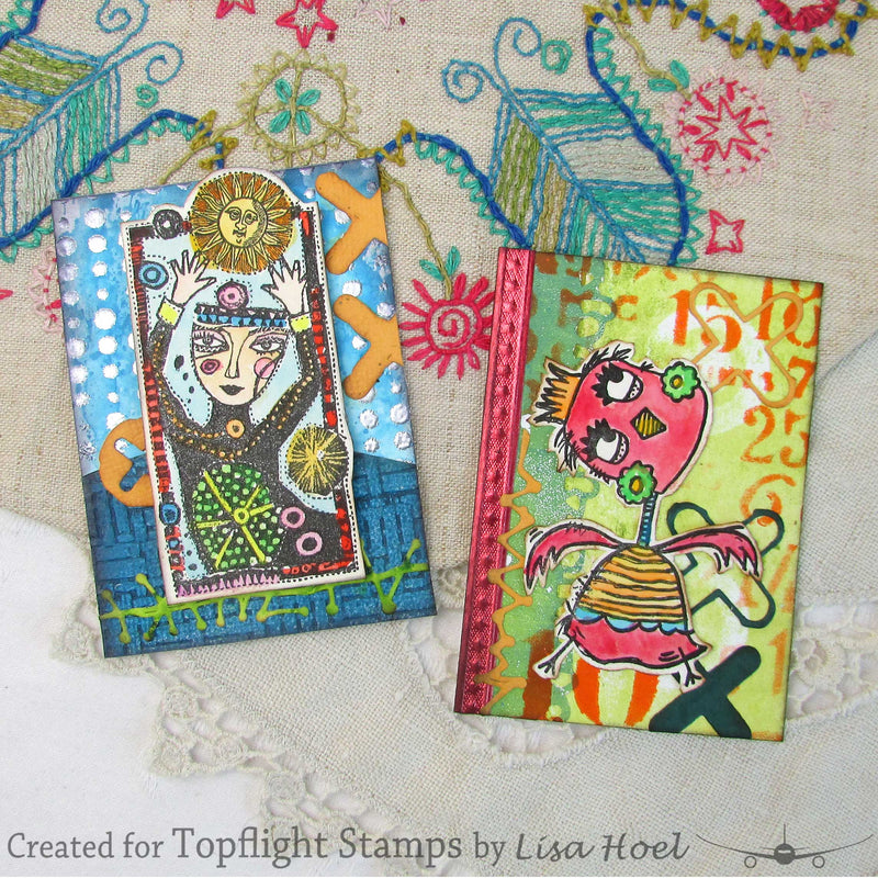 PaperArtsy - Rubber Cling Mounted Stamp - Lynne Perrella - Mini 13