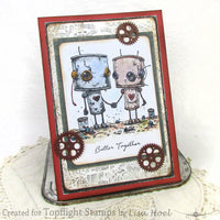 Creative Expressions - Rubber Cling Stamp - Andy Skinner - Bot-ology Better Together